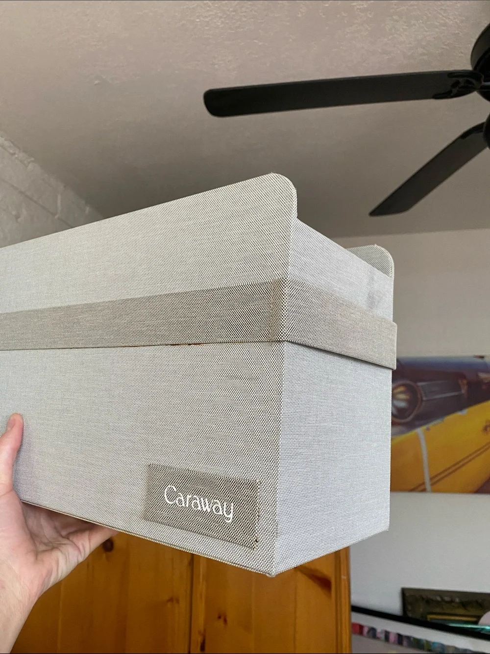Caraway Grey Fabric Storage Organizer for Baking Pans